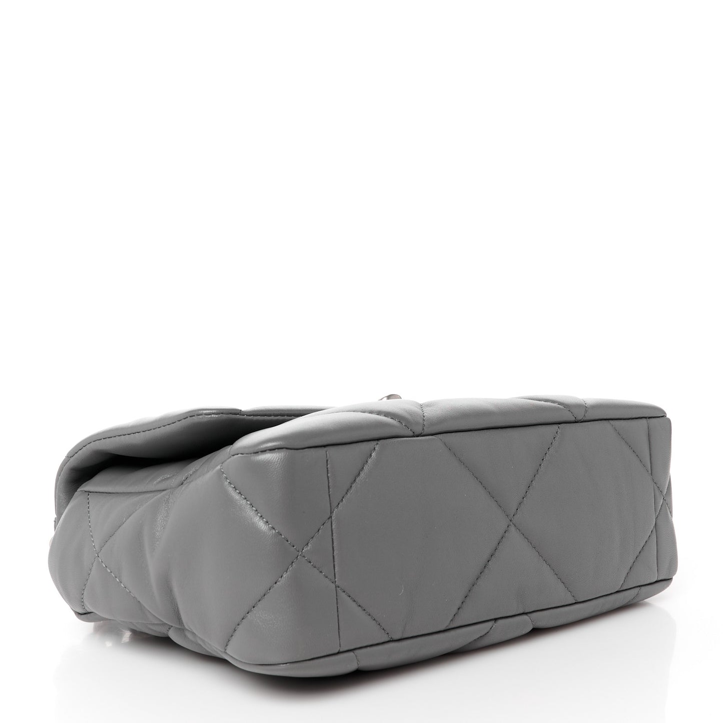Lambskin Quilted Medium Chanel 19 Flap Dark Grey