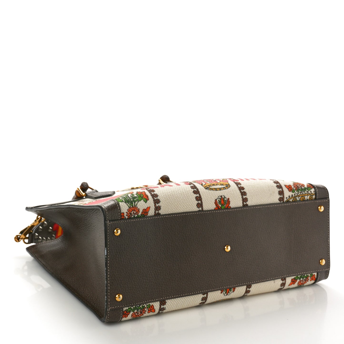 Canvas Calfskin Medium Gucci 100 Music Is Mine Diana Tote Bag New Acero