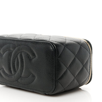 Chanel Caviar Quilted Small Vanity Case With Chain Black 10 of 12