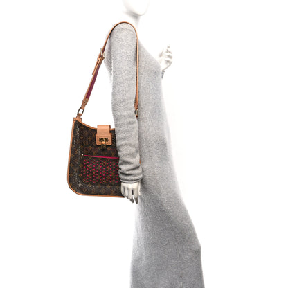 Louis Vuitton Monogram Perforated Musette Fuchsia 2 of 9