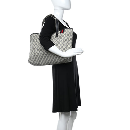 Gucci GG Plus Monogram Medium Signature Web Loop Tote Navy 2 of 10