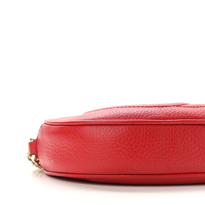 Gucci Pebbled Calfskin Mini Soho Chain Bag Tabasco Red 10 of 11