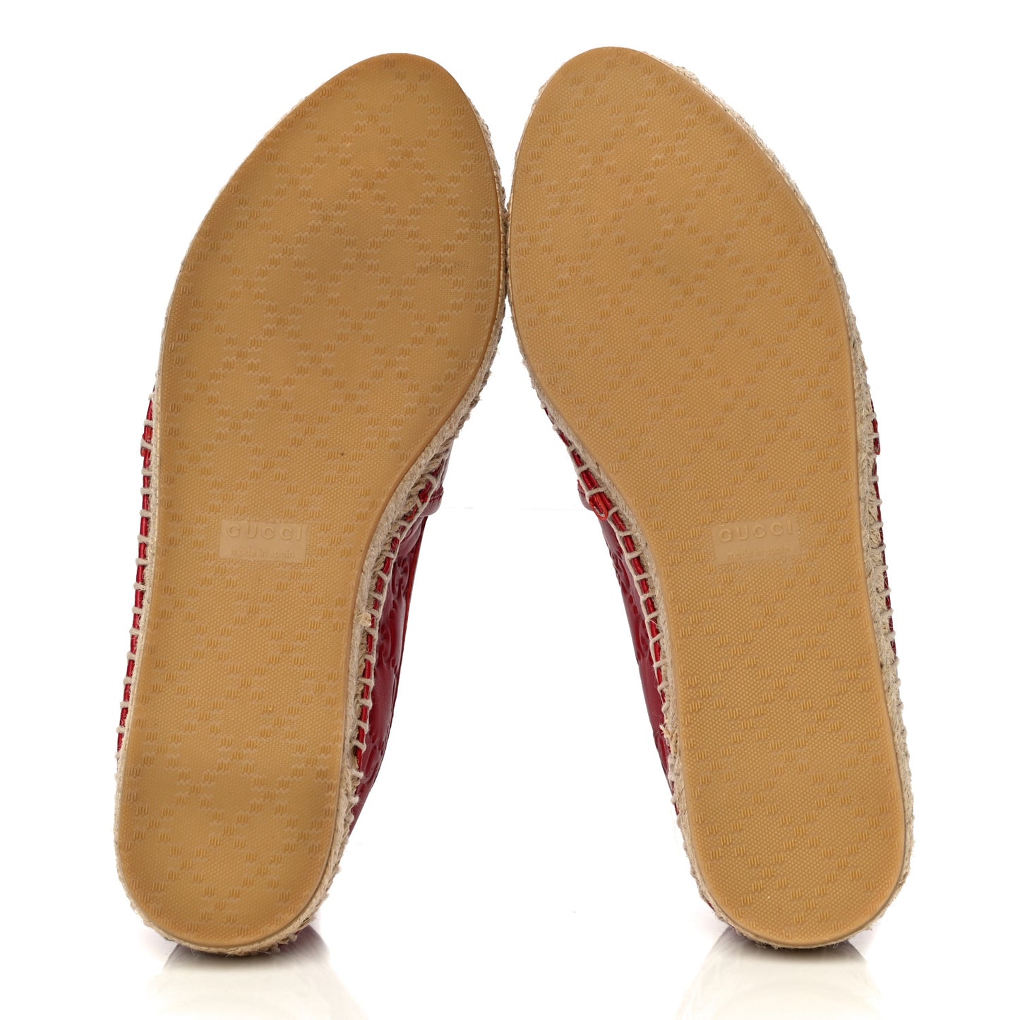 Guccissima Signature Espadrilles 36 Hibiscus Red