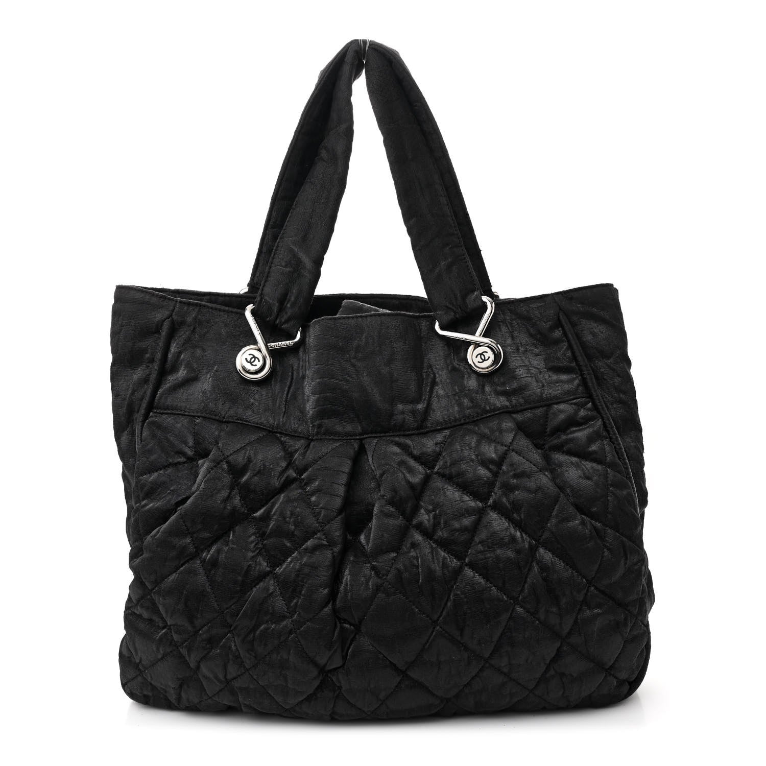 Chanel Crinkled Coated Canvas Le Marais Large Tote Black 1 of 12