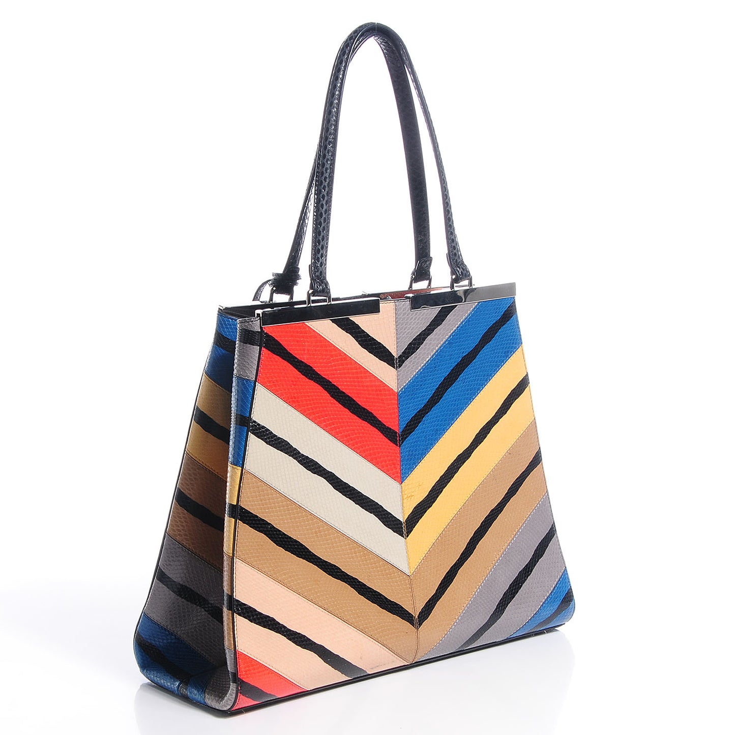 Ayers Printed Large 3Jours Tote Black Multicolor