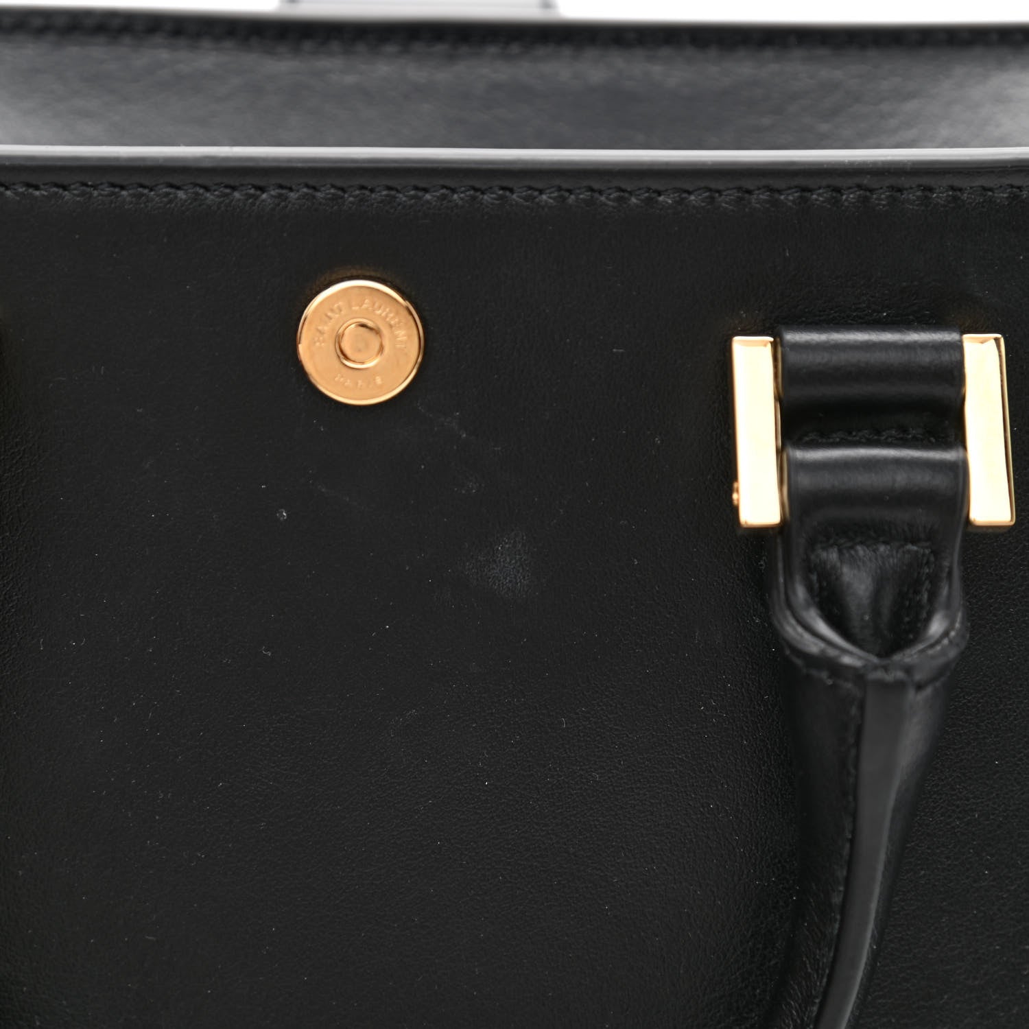 Saint Laurent Calfskin Monogram Baby Cabas Black 12 of 12