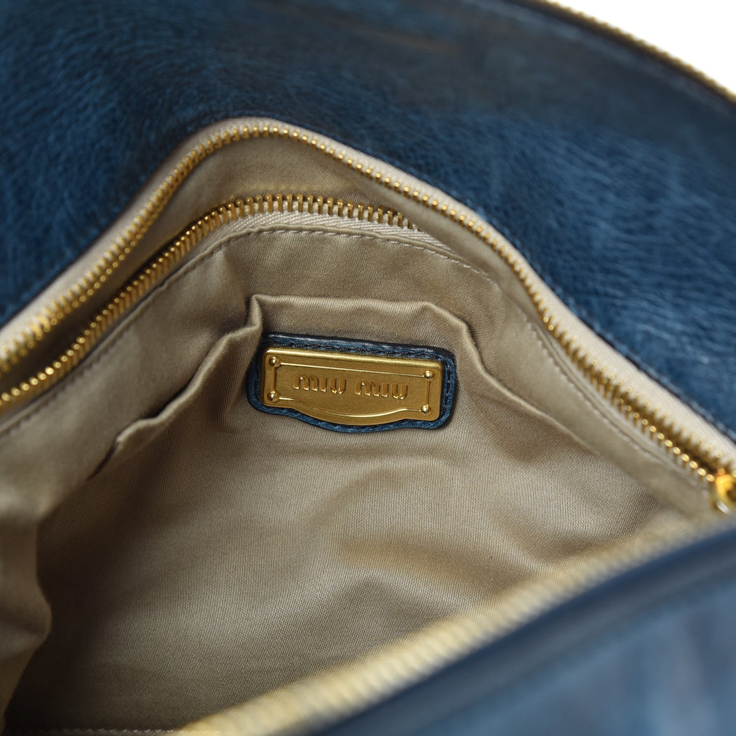 Vitello Lux Medium Bow Bag Bluette
