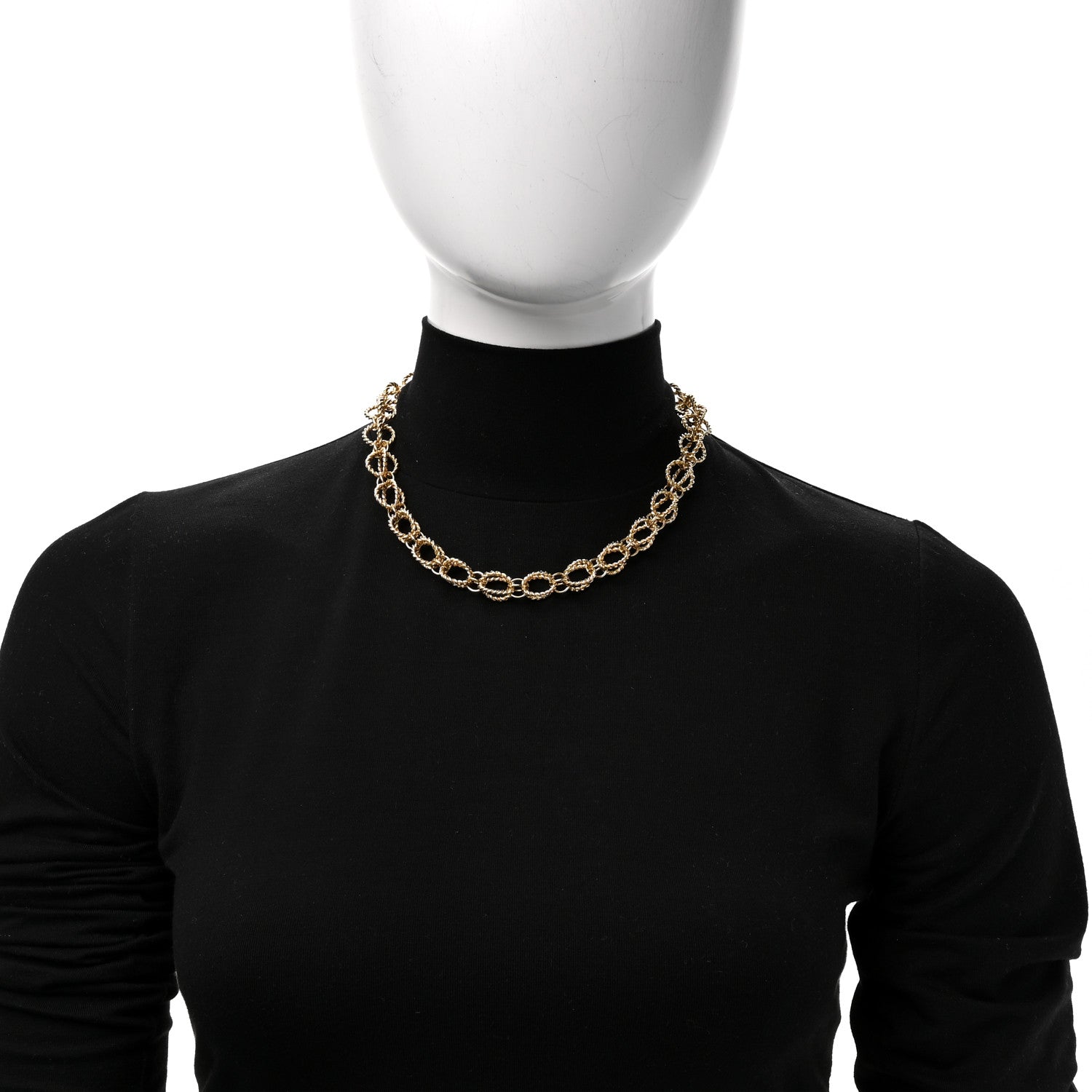 Tiffany 18K Yellow Gold Rope Circle Necklace 2 of 6