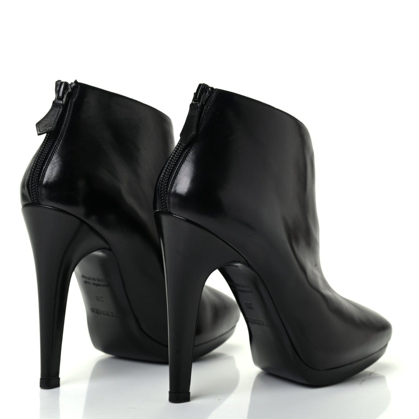 Calfskin Bottine Honey Ankle Booties 36 Black