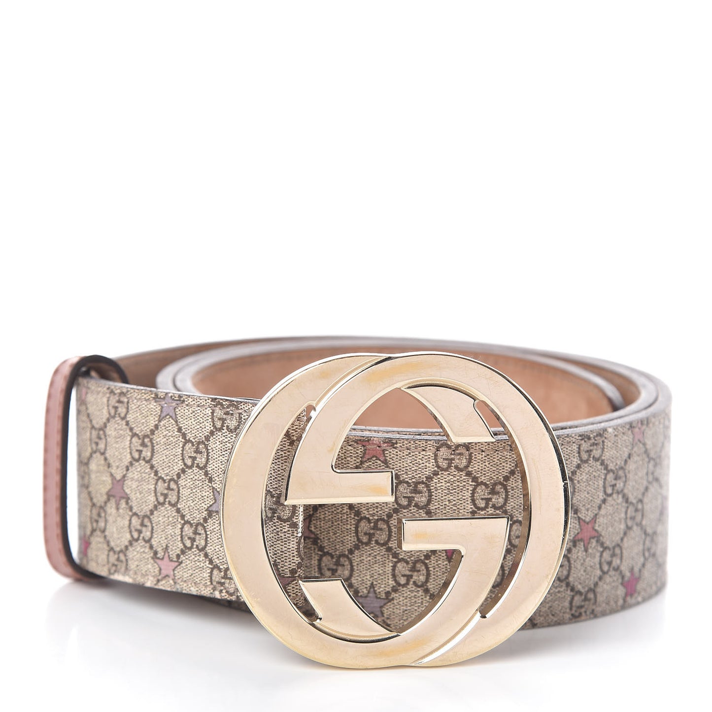 GG Supreme Monogram Stars Interlocking G Belt 80 32 Pink