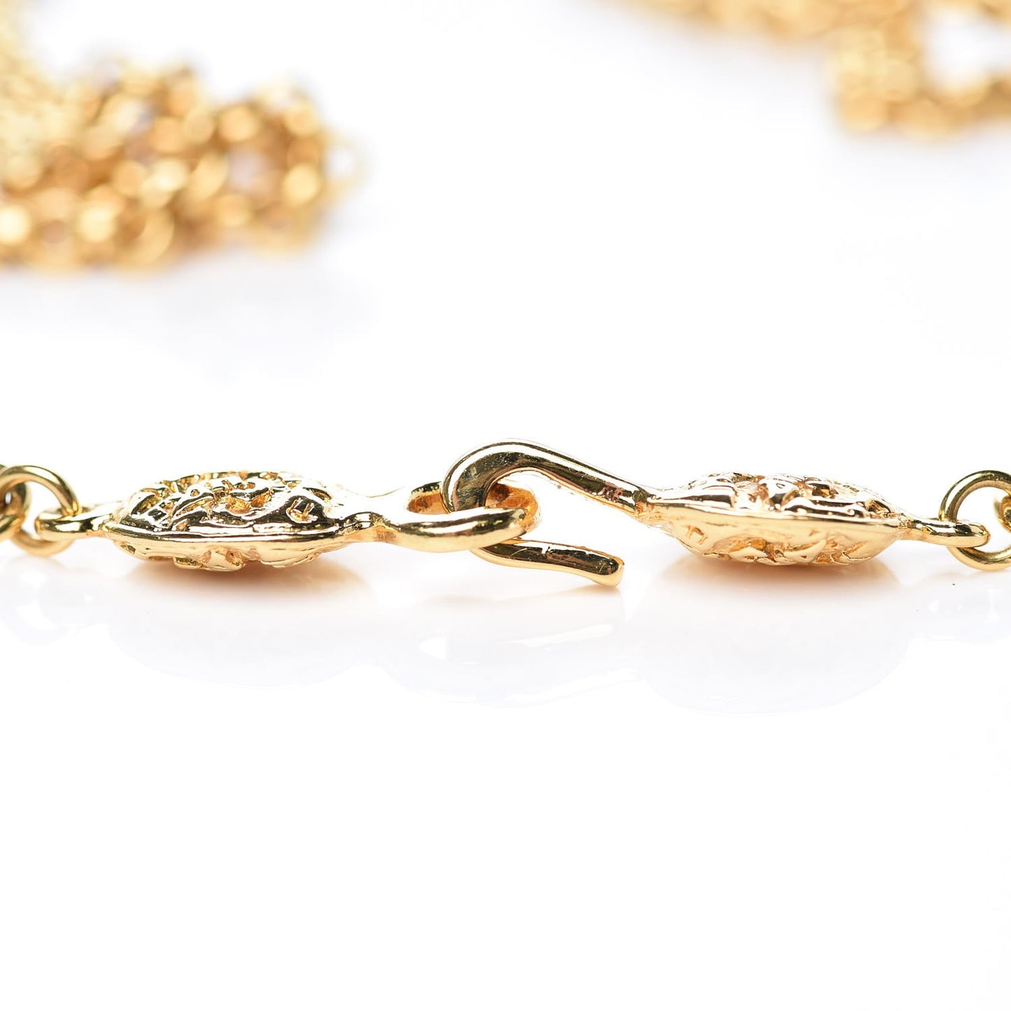 Metal CC Double Chain Necklace Gold
