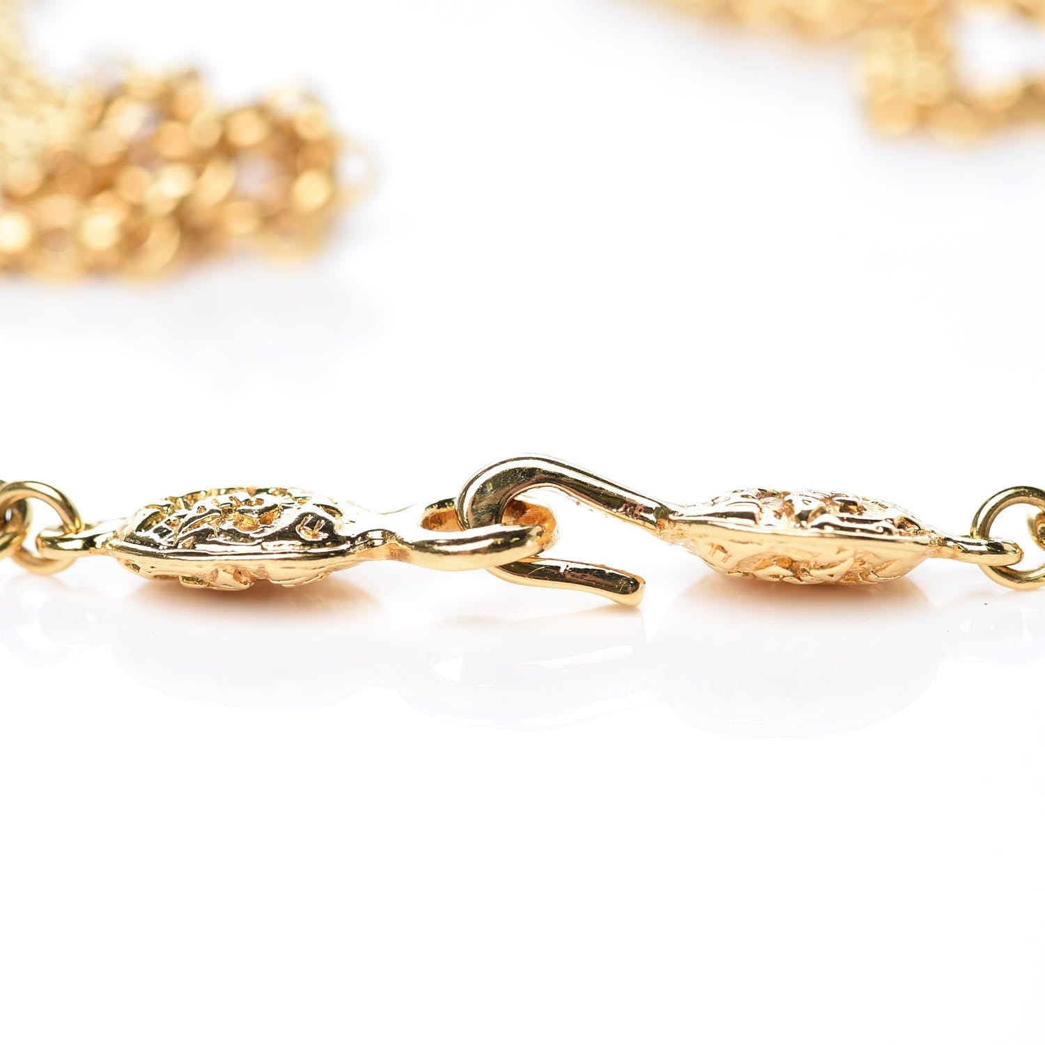 Chanel Metal CC Double Chain Necklace Gold 6 of 6