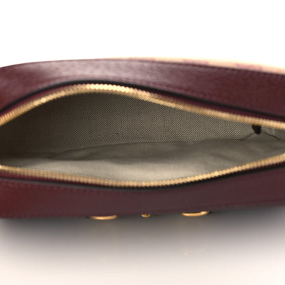 Gucci Monogram Textured Dollar Calfskin Small Horsebit 1955 Shoulder Bag Sahara Rubino Chardonnay 5 of 7