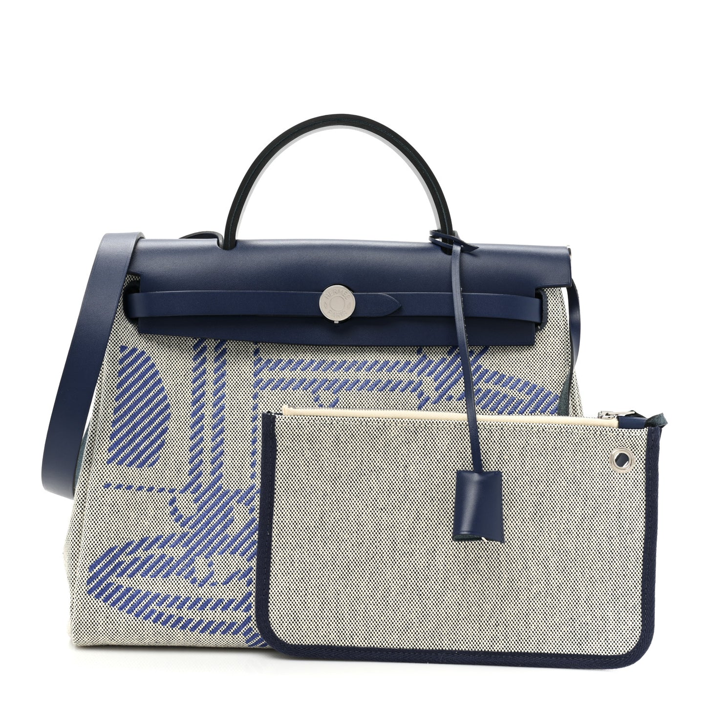 Vache Hunter Toile H Brides de Gala Herbag Zip Retourne 31 PM Bleu De France Ecru Black
