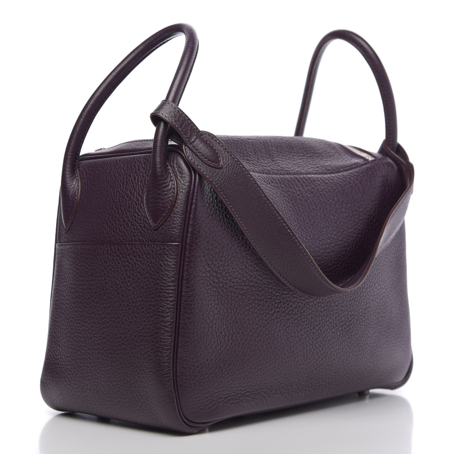 Hermes Taurillon Clemence Lindy 30 Raisin 3 of 11