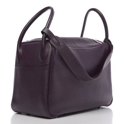 Hermes Taurillon Clemence Lindy 30 Raisin 3 of 11