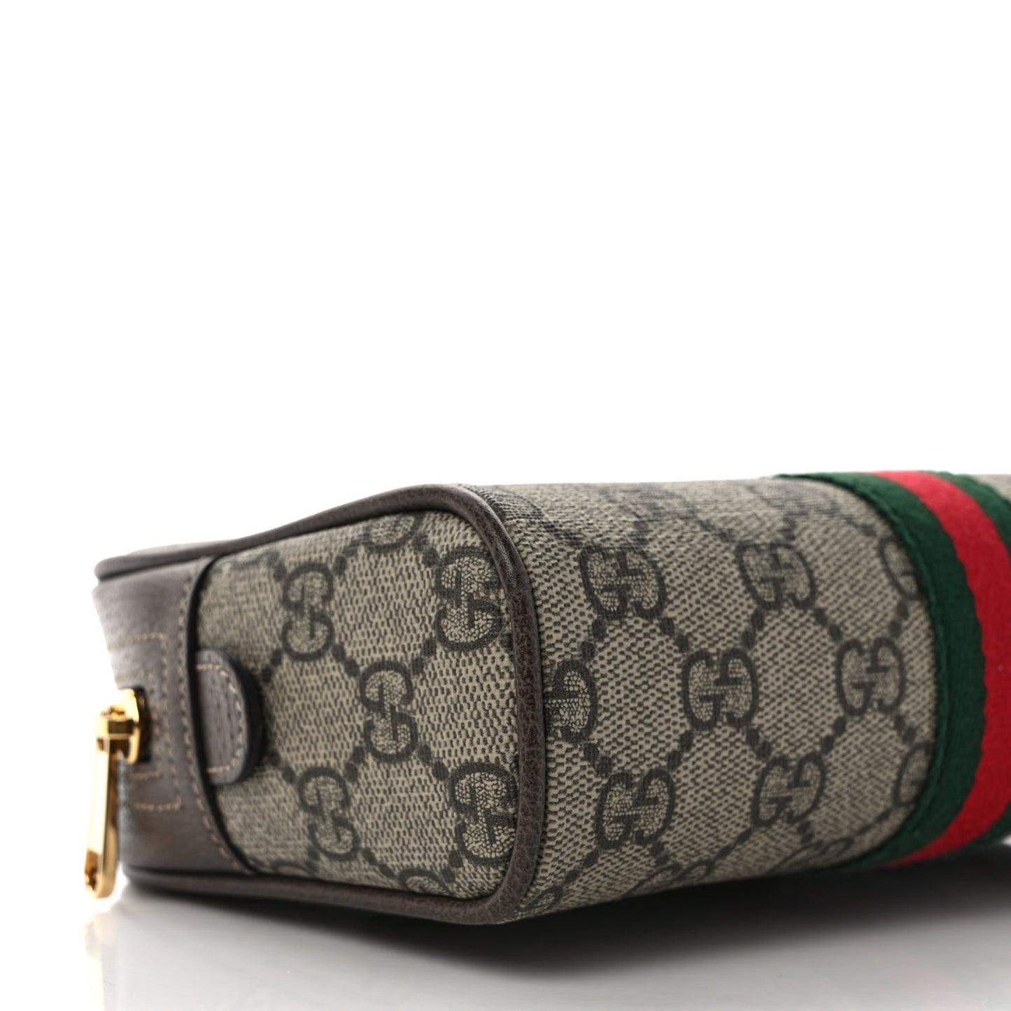 GG Supreme Monogram Web Small Ophidia Belt Bag 85 34 Dark Brown