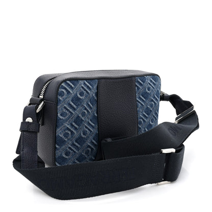 Salvatore Ferragamo Monogram Denim Crossbody Bag Blue 3 of 10