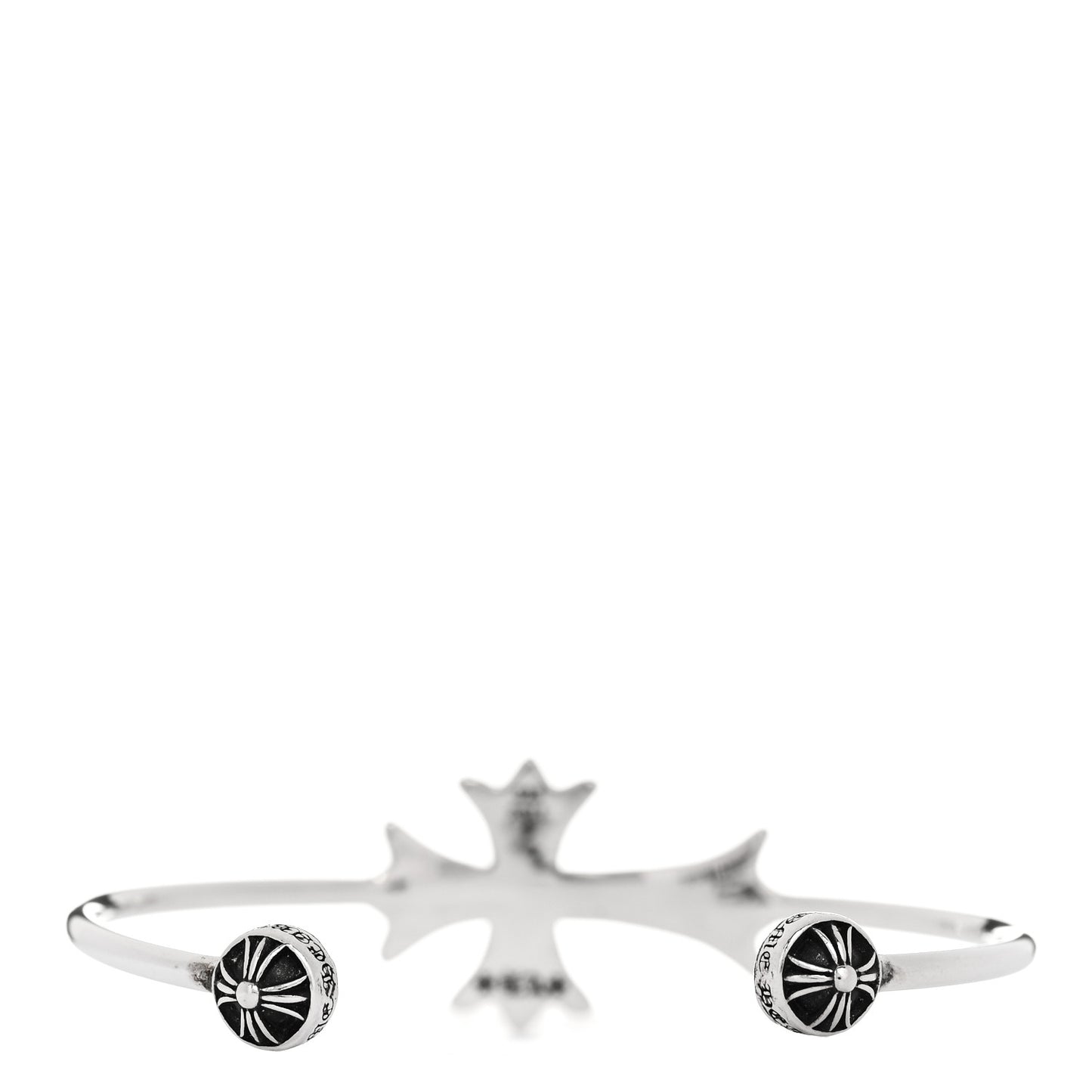Sterling Silver Tiny E CH Cuff Bracelet