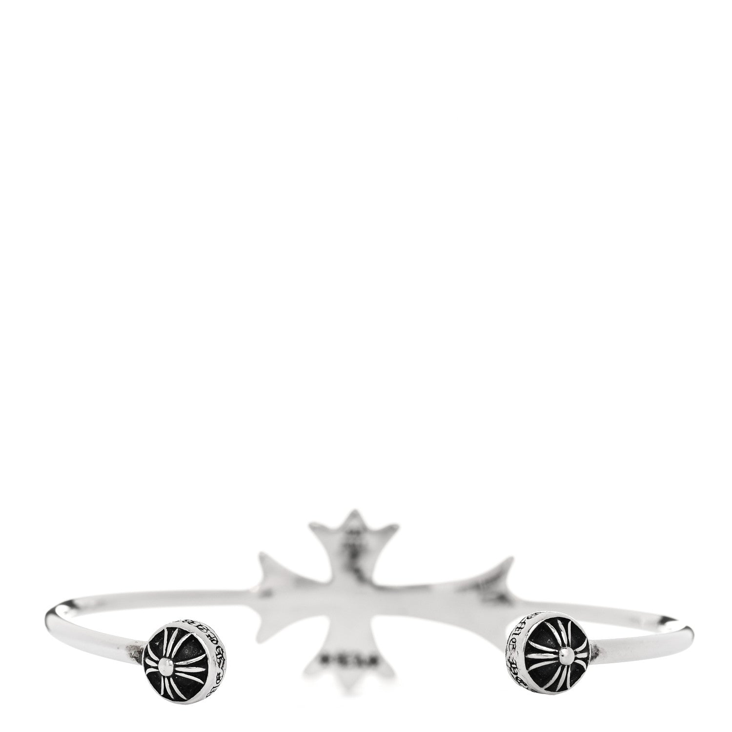 Chrome Hearts Sterling Silver Tiny E CH Cuff Bracelet 2 of 6