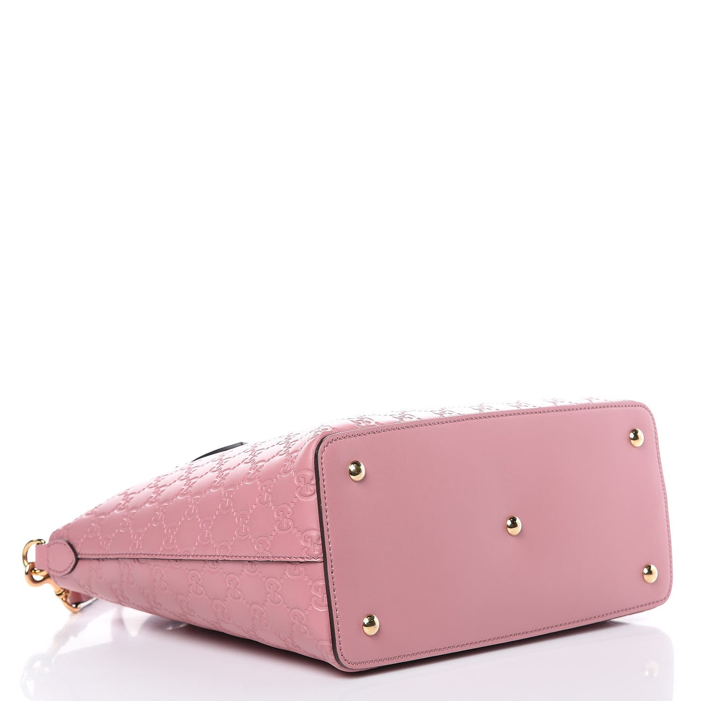 Guccissima Signature Linea A Foldover Tote Rose Baby Candy