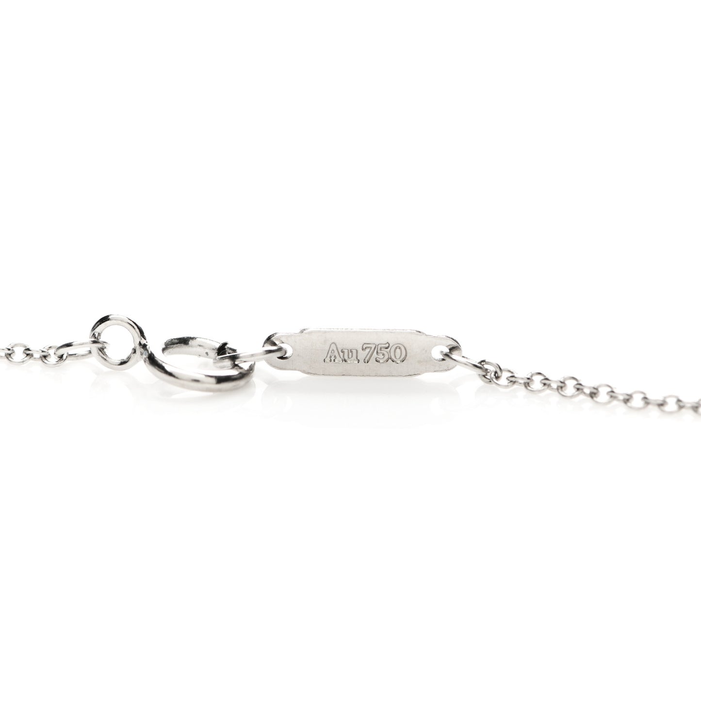 18K White Gold Diamond Mini Crown Key Pendant Necklace