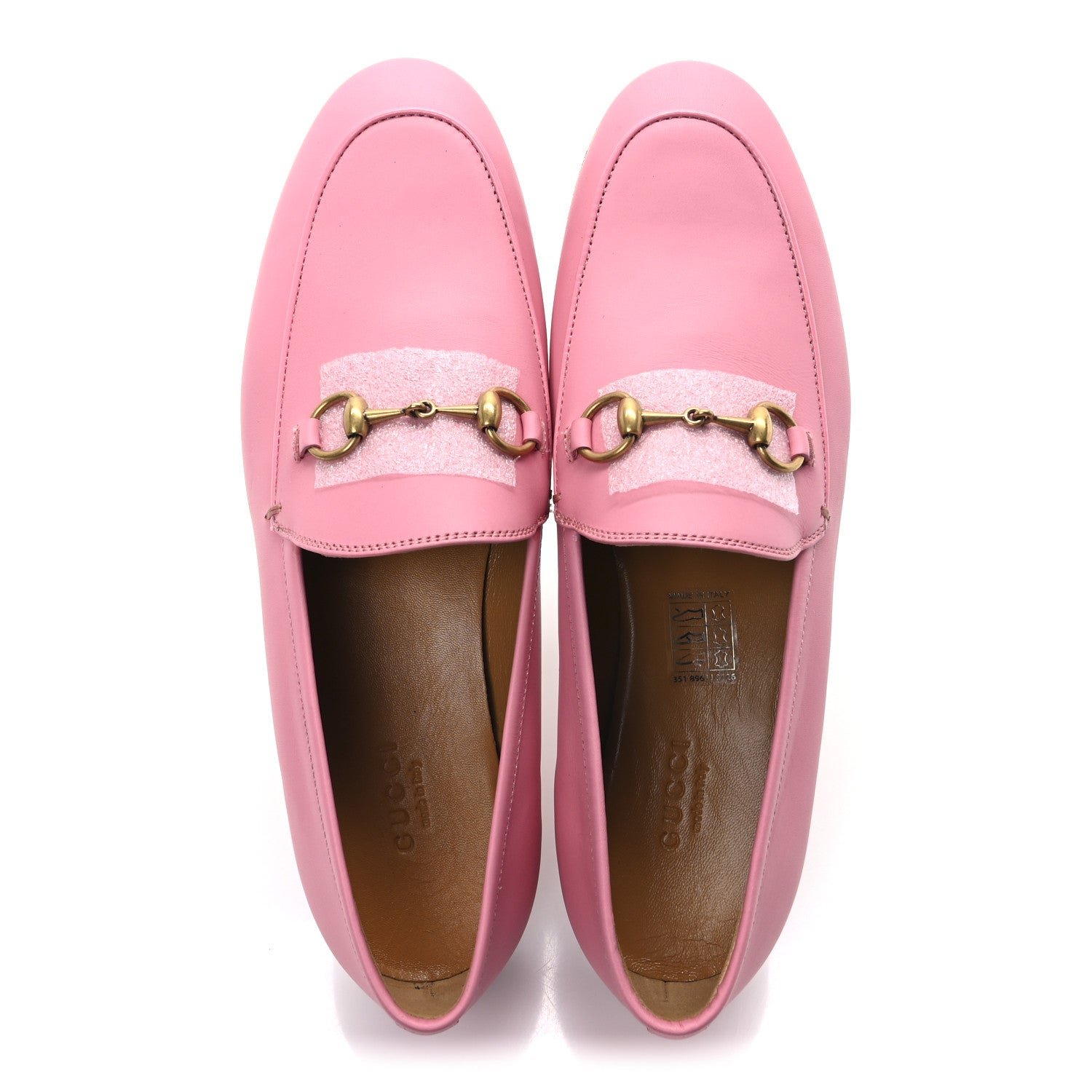 Gucci Betis Glamour Calfskin Womens Jordaan Loafers 37 Butterfly Pink 2 of 9