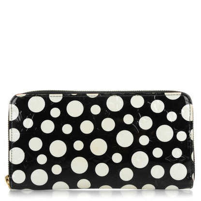 Louis Vuitton Vernis Kusama Infinity Dots Zippy Wallet Black 1 of 11