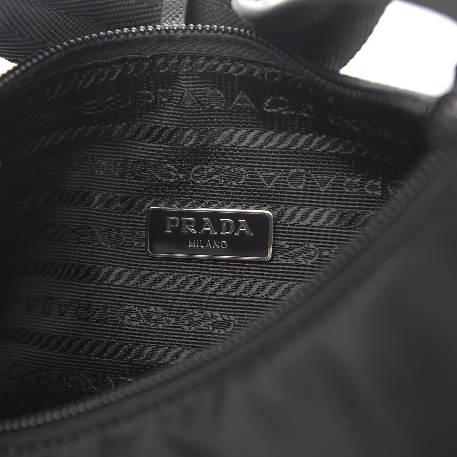 Prada Tessuto Nylon Mini Re-Edition 2000 Bag Black 7 of 12