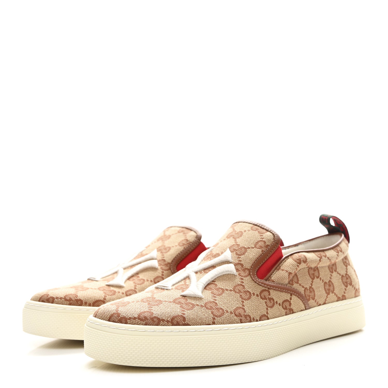 Gucci X MLB GG Monogram NY Yankees Embroidered Mens Slip On