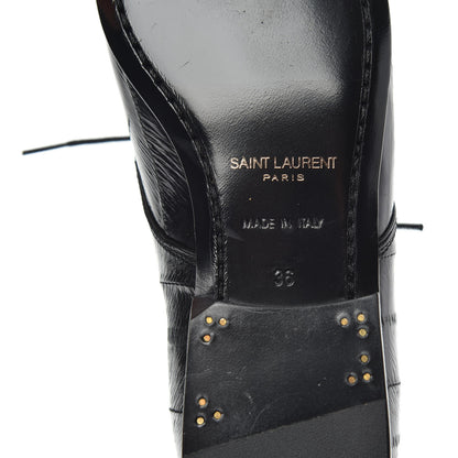 Saint Laurent Eel Lace Up Oxfords 36 Black 7 of 9