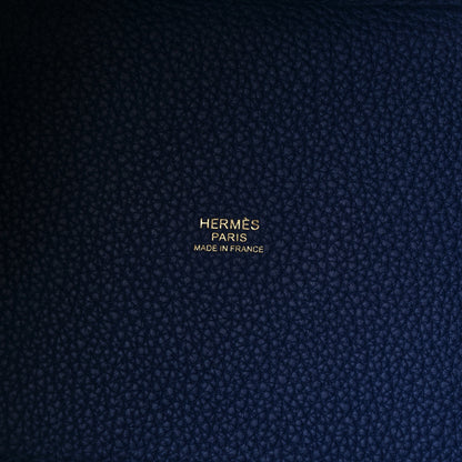 Hermes Taurillon Clemence Picotin Lock 18 PM Bleu Encre 6 of 10