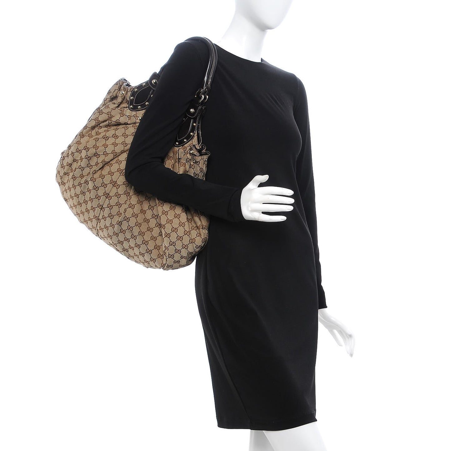 Monogram Studded Pelham Tote Ebony