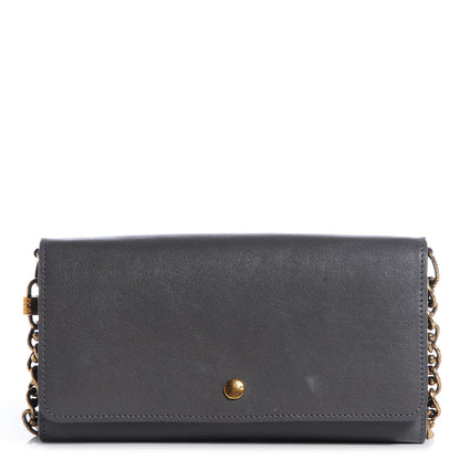 Louis Vuitton Cuir Boudoir Sarah Chain Wallet Gray 1 of 7