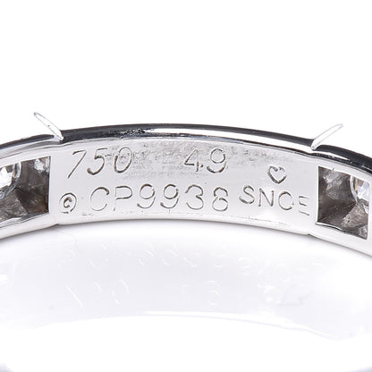 Cartier 18K White Gold Diamond Lanieres Half Eternity Band Ring 49 5 4 of 5