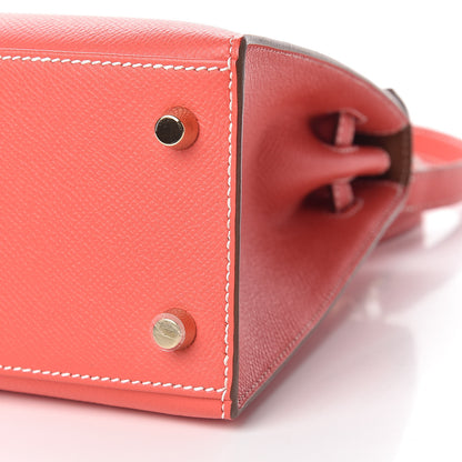 Hermes Epsom Kelly Sellier 25 Rose Jaipur Gold 10 of 10