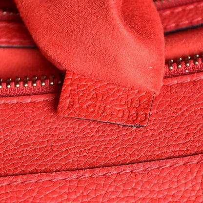 Celine Drummed Calfskin Mini Luggage Coquelicot 7 of 7