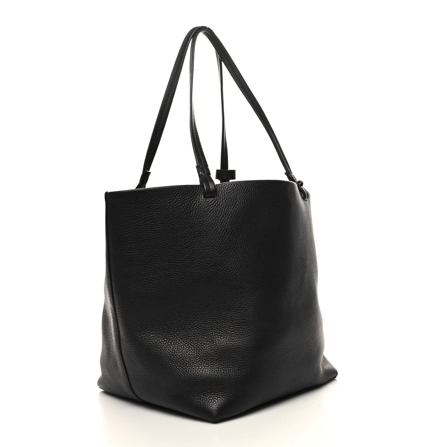 Grained Calfskin Park Tote Three Black