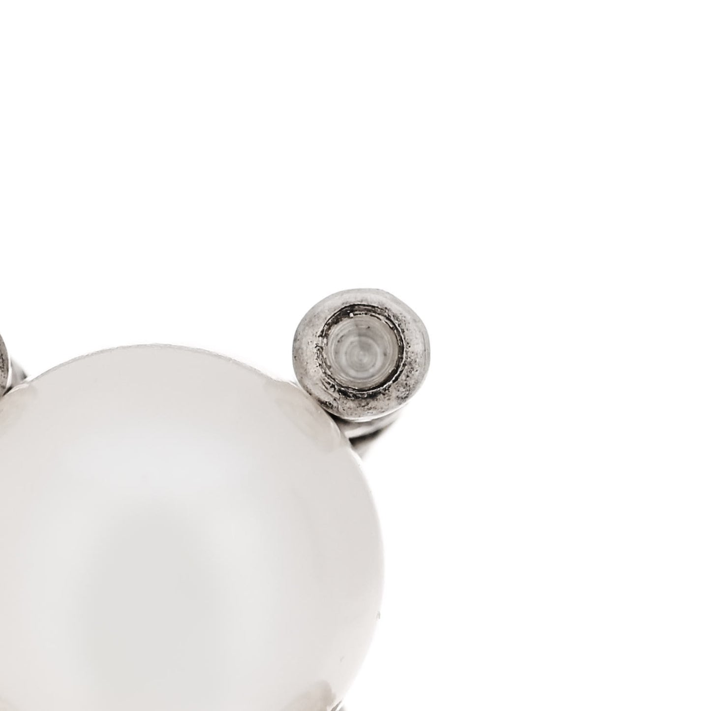 Sterling Silver Diamond Pearl 6-6.5mm Cable Stud Earrings