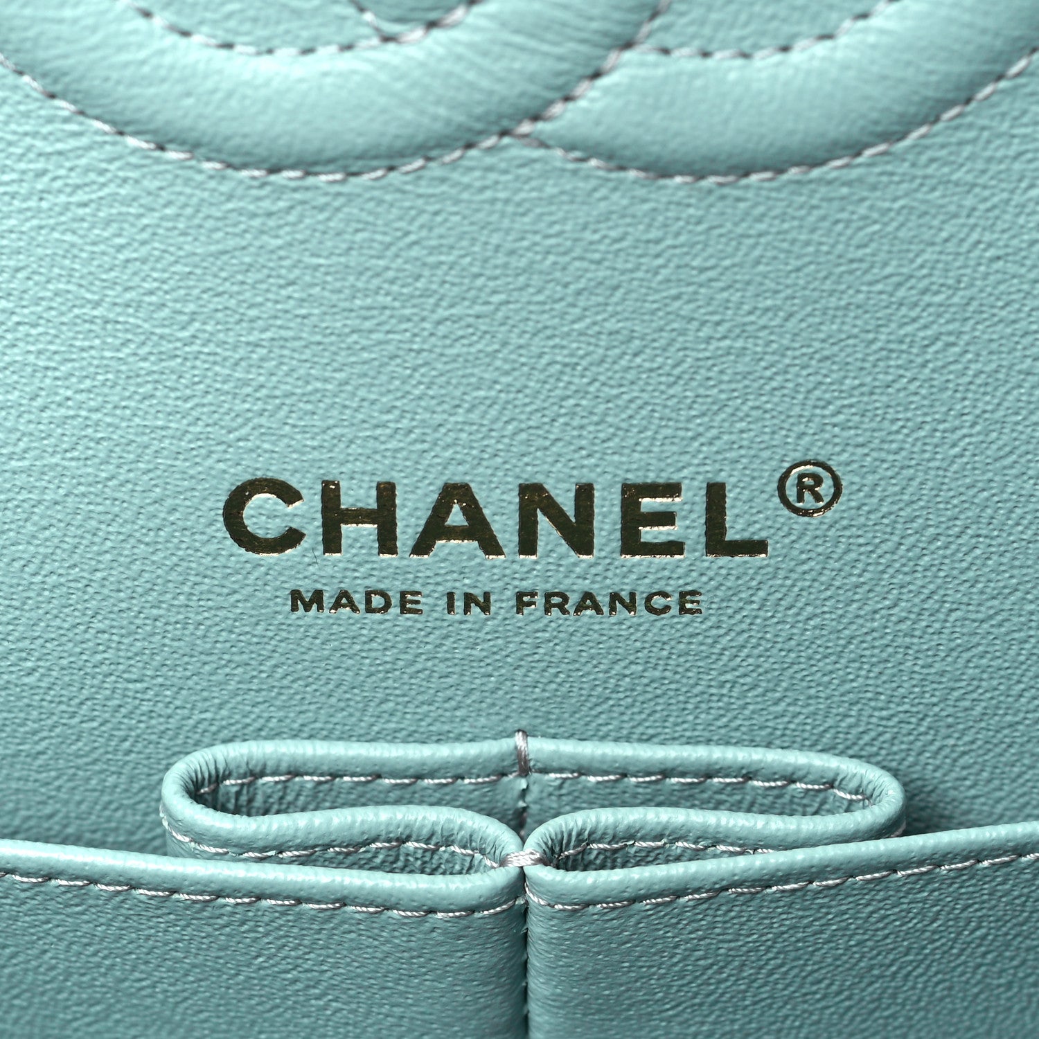 Chanel Caviar Quilted Medium Double Flap Light Blue 6 of 10