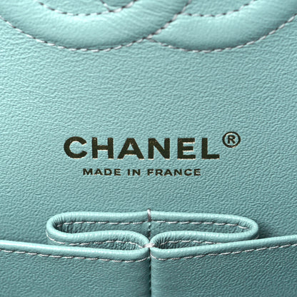 Chanel Caviar Quilted Medium Double Flap Light Blue 6 of 10