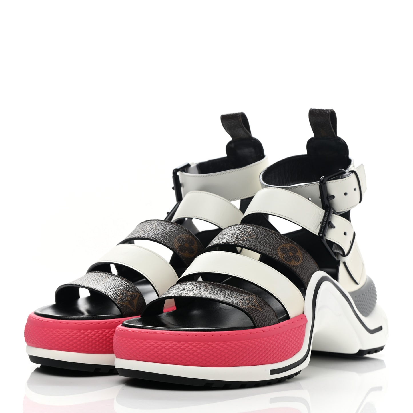 Patent Monogram LV Archlight Sandal 36.5 White