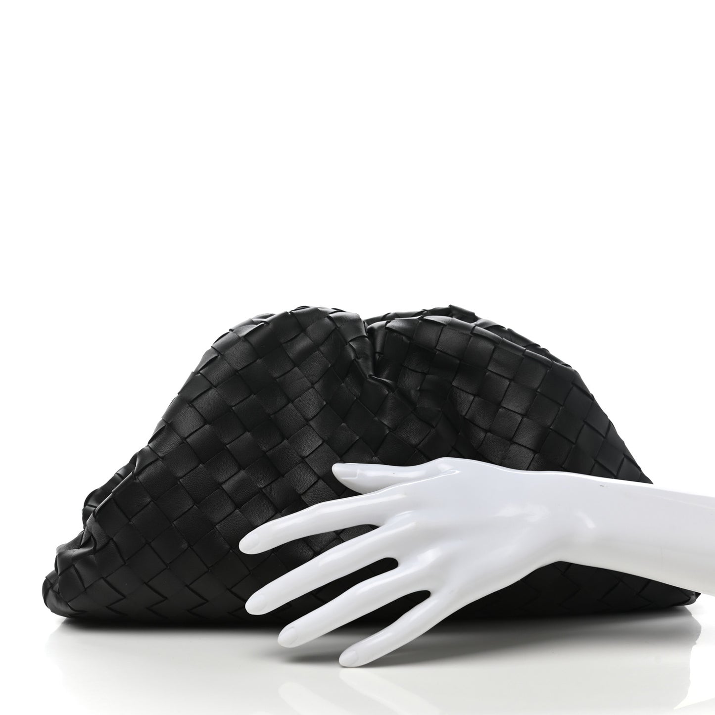 Nappa Maxi Intrecciato The Pouch Oversized Clutch Black