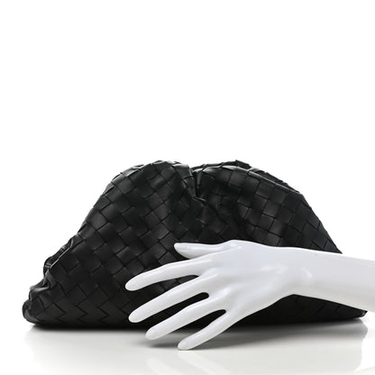 Bottega Veneta Nappa Maxi Intrecciato The Pouch Oversized Clutch Black 2 of 7