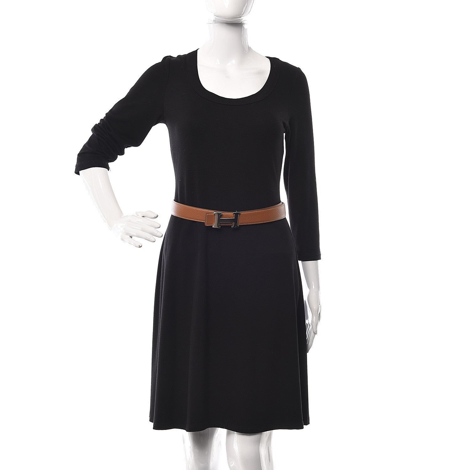 Hermes Box Togo 32mm H Belt 90 Black Gold 2 of 9