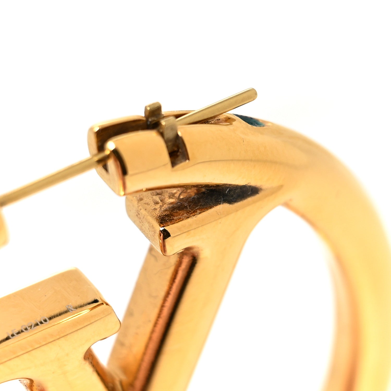 Louis Vuitton Metal Louise Hoop Earrings Gold 6 of 6