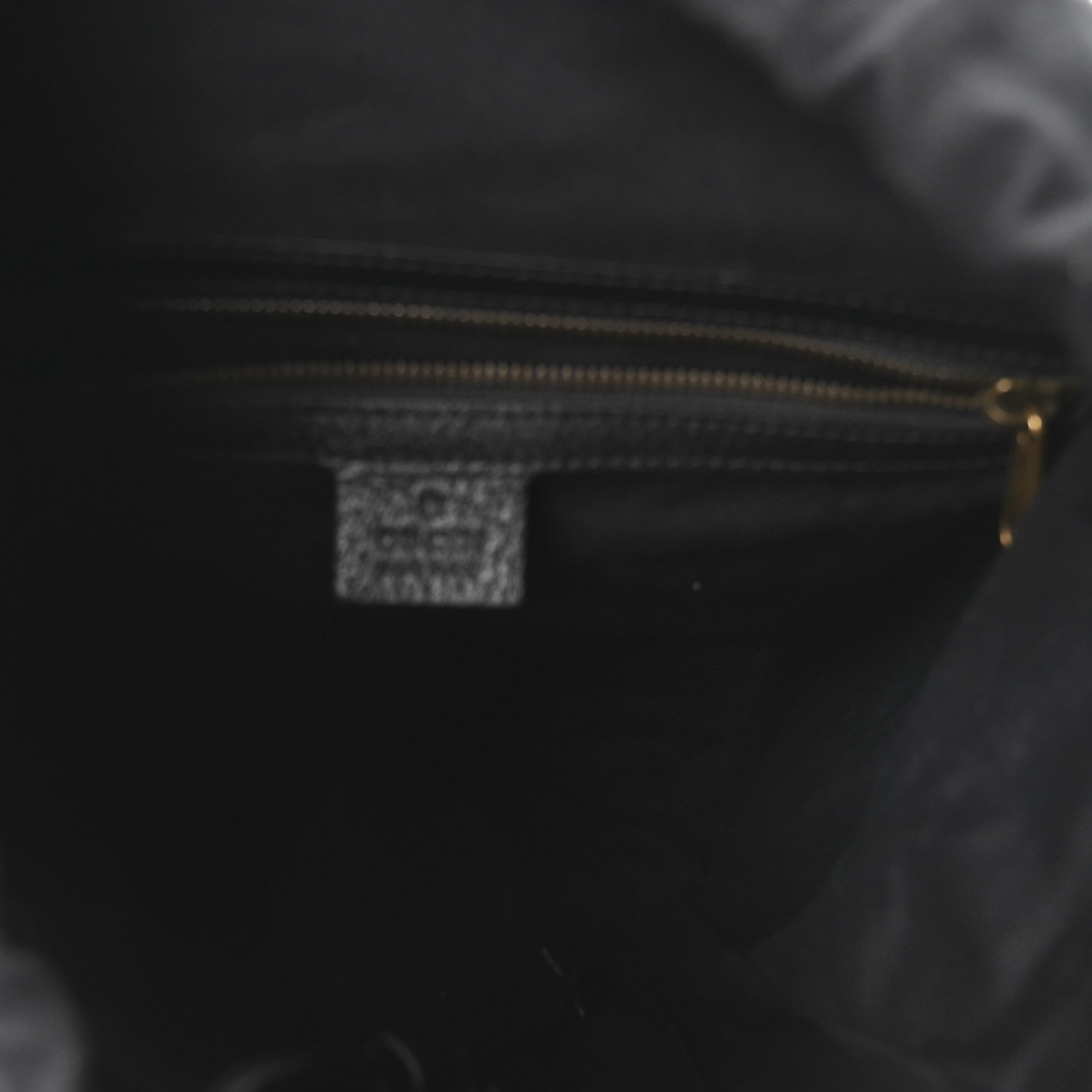 Gucci Covered Wool GG Monogram Large Double Buckle Backpack Beige Ebony Black 5 of 10