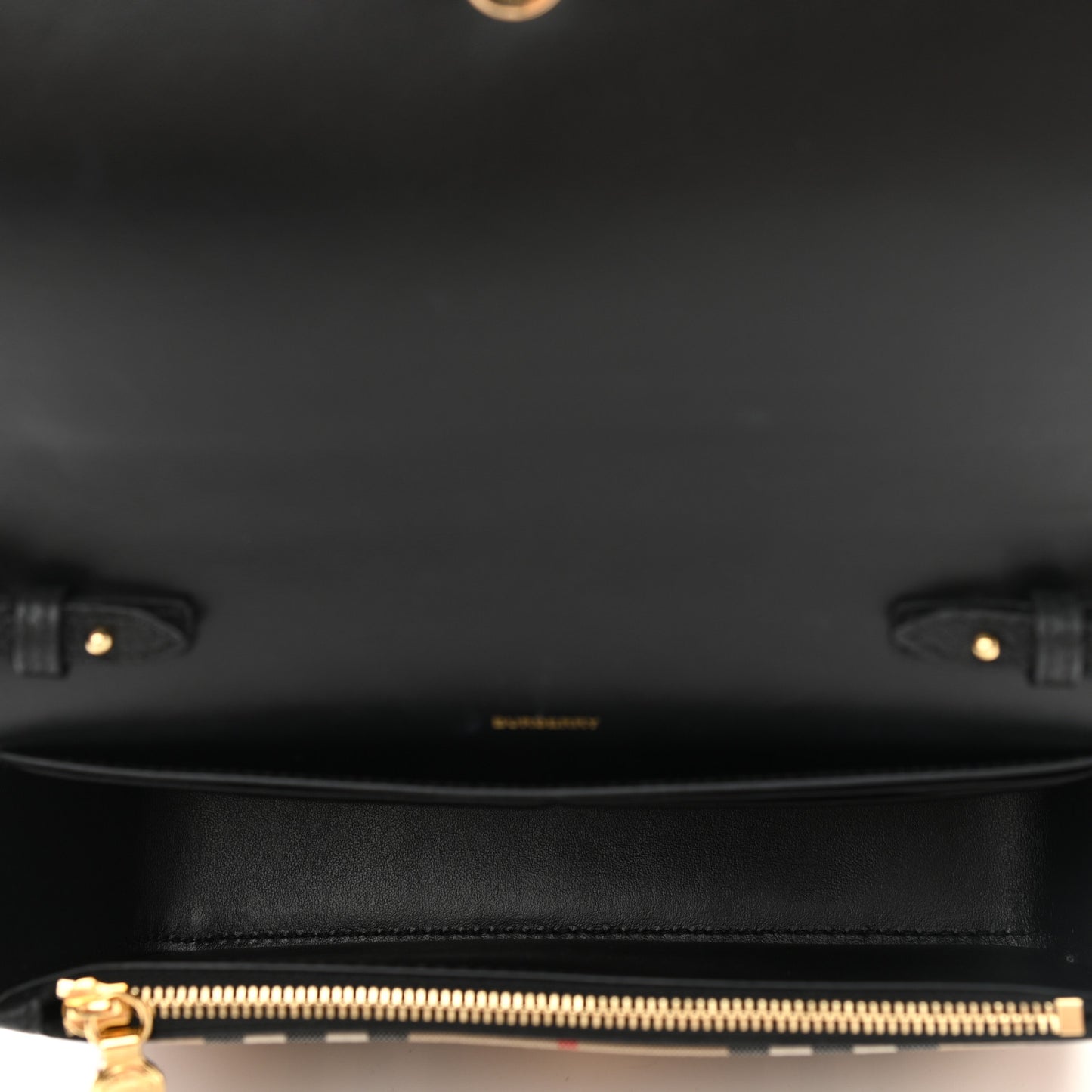 Grainy Calfskin Vintage Check Hampshire Crossbody Black