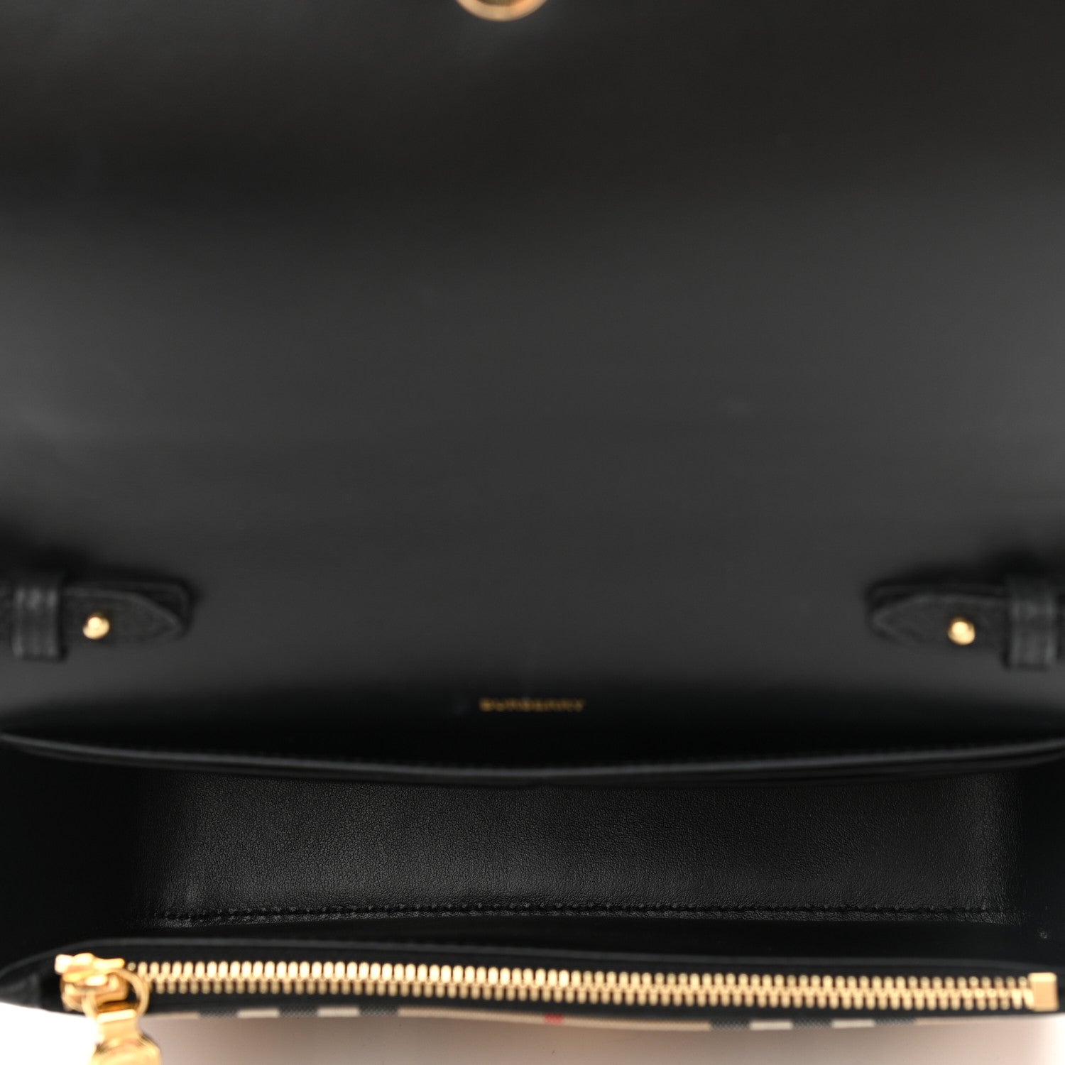 Burberry Grainy Calfskin Vintage Check Hampshire Crossbody Black 5 of 10