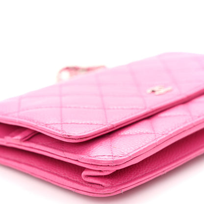 Chanel Caviar Quilted Wallet on Chain WOC Fuchsia 9 of 10